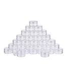 BENECREAT 30 Pack 15ml Round Clear Plastic Bead Jars with Screw Caps - Ideal for Beads Nail Art Glitter Makeup and Travel Cream - International Shipping Available - Buy Online on GoSupps.com