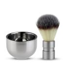 Premium Badger Hair Shaving Brush & Two-Layer Stainless Steel Shaving Bowl - Luxurious International Shipping - Buy Online on GoSupps.com