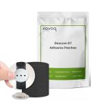 KOVOQ Dexcom G7 Adhesive Patches - 25 Waterproof Patches + 1 Hardshell Cover | Latex-Free, Hypoallergenic, Breathable - Black - Buy Online on GoSupps.com