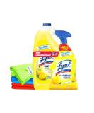 Buy Lysol All-Purpose Cleaner Bundle with Microfiber Cloths - 32 oz Trigger & 144 oz Refill | Lemon Breeze | International Shipping Available - Buy Online on GoSupps.com