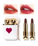 Matt Lipstick Make-Up Set - 2-Piece Two-Tone Waterproof Velvet Lip Gloss | Durable & Moisturizing Gift Set (Gold) - International Shipping Available - Buy Online on GoSupps.com