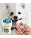 Petjanica Home Ear & Eye Cleaning Pads for Dogs & Cats | 130 Dental Care Finger Pads & Tooth Cleaning Wipes - Buy Online on GoSupps.com