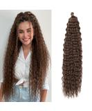 Deep Twist Crochet Hair - 22 Inch Ombre Kinky Curly Braided Extensions | 6 Packs Synthetic Waterwell Twists - Buy Online on GoSupps.com