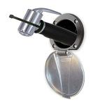 Ambassador Marine Stainless Steel Shower Kit with Hammer-Head Sprayer - Black - 6-Feet Rubber Hose - Buy Online on GoSupps.com