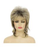 Dai Cloud Blonde Mullet Wig for Women - Shaggy Short Layered 70s 80s Cosplay Wig (Black Ombre Blonde) - Buy Online on GoSupps.com