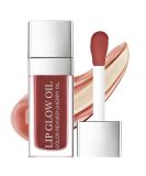 AOOWU Tinted Plumping Lip Oil - Long-Lasting Moisturizing Lip Gloss for Women - Rose Bean Paste Powder Shade - Buy Online on GoSupps.com