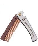 Hair&Beard Comb Stainless Steel Comb Moustache Shaping Comb Pocket Beard Comb Teeth Beard Comb for Men - Buy Online on GoSupps.com