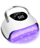 UV LED Nail Lamp 220W LED Lamp for Gel Nails Fast Curing Nail Dryer with 57pcs Lamp Beads 4 Timers Professional Gel UV Light for Nails Home Salon Nail Art Tools White Large - Buy Online on GoSupps.com