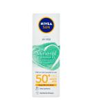 Nivea Sun UV Face Cream Mineral FP50+ - Vegan Biodegradable Sunscreen with 100% Mineral Filters & Aloe Vera - 50 ml - Buy Online on GoSupps.com