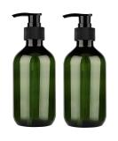 YEBeauty 10oz Pump Bottle Dispenser 2-Pack - Refillable Soap Shampoo Dispenser for Kitchen & Bathroom - Green 300ml - Buy Online on GoSupps.com