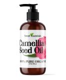 Organic Camellia Seed Oil 8oz | 100% Pure & Organic | Imported from Japan | Ideal for Hair & Skin | Japanese Beauty Oil - Buy Online on GoSupps.com