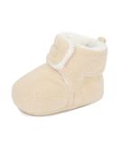 MASOCIO Baby Winter Warm Booties - Anti-Slip Soft Sole Boots for Infant Boy Girl 6-12 Months (Beige) - Buy Online on GoSupps.com