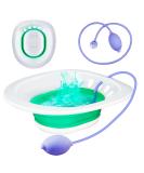 Sitz Bath for Hemorrhoids & Postpartum Care - Collapsible, Easy to Store Over The Seat Solution for Perineal Care | Treat Postpartum Wounds & Hemorrhoids Discreetly - Buy Online on GoSupps.com