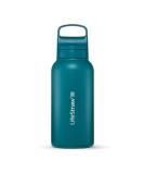 Lifestraw Go Series: Isolated Stainless Steel Water Bottle with Advanced Filter Removes Bacteria Parasites & Microplastics for Travel & Daily Use Laguna Teal 1L - Buy Online on GoSupps.com