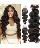 10A Brazilian Body Wave Human Hair Bundles with HD Lace Closure | 26 28 30+22 Bundle Pack | Unprocessed Virgin Hair Weave with Body Wave Closure - Buy Online on GoSupps.com