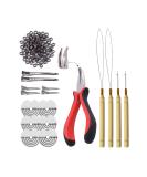 Microring Extensions Set: Microring Pliers Needle & 200 Dark Brown Nanorings - Premium Hair Extensions Kit for International Shipping - Buy Online on GoSupps.com