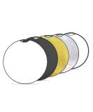 NEEWER 43Inch Light Reflector 5-in-1 Collapsible Multi Disc with Single Grip and Bag - Studio and Outdoor Photography Lighting Kit - Buy Online on GoSupps.com