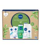 NIVEA Natural Pamper Kit - Skincare Regime Gift Set for Women | Shower Gel, Day Cream, Face Mask, Body Lotion, Lip Scrub, Moisturizer, Face Cloth - Buy Online on GoSupps.com