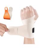 Ultra-Thin Elastic Wrist Brace - Compression Support for Carpal Tunnel Arthritis & Sprains | Soft Adjustable Wrist Wrap for Both Hands - Buy Online on GoSupps.com