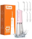 Buy Bitvae Wireless Mouth Shower 3 Cleaning Modes 6 Jet Tips Portable 260ml Waterproof Quartz Pink - 40 Days Use! - Buy Online on GoSupps.com