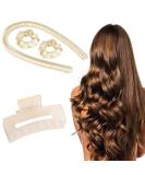 Silk Heatless Hair Curlers for Long Hair - Overnight Headband Rollers for Natural Hair - No Heat Flexible Rods - Champagne - Buy Online on GoSupps.com