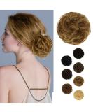 BARSDAR 100% Real Hair Extensions - Curved Mess Hair Tie 32g Full Updos 4P27# Brown Mix Blond - International Shipping Available - Buy Online on GoSupps.com