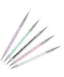 5pcs Nail Art Brush Set with Liner, Dotting, and Painting Pens - Buy Online on GoSupps.com