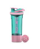 Artoid Mode 24-Ounce Fitness Protein Shaker Bottle | Dual Mixing Technology with Shaker Balls & Grids | Twist & Lock Protein Box | Cream Pink/Aqua Green - Buy Online on GoSupps.com