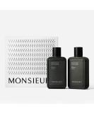 Monsieur J Men's Skincare All-in-One Set | 5-in-1 Facial Treatment (Toner Lotion Essence Fluid Cream) for Dry Skin - 140ml x 2 - Buy Online on GoSupps.com