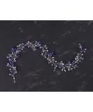 Wedding Crystal Hair Vine Silver Bridal Headband with Blue Rhinestone Pearl - Bridal Headpiece for Brides & Bridesmaids - Buy Online on GoSupps.com