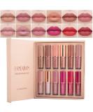 12 Colors Nude Liquid Lipstick Makeup Set Velvet Matte Long-Lasting Waterproof Non-Stick Cup Not Fade Pink Lip Gloss Red Lipstick Makeup Set Gift Kit For Women (Set A) - Buy Online on GoSupps.com