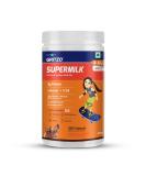 SuperMilk 8-12y - Kids Nutrition Drink High Protein Powder for Growth & Sports Natural Double Chocolate 21 Nutrients Calcium + D3 400g - Buy Online on GoSupps.com