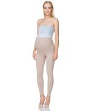 SoftSail Maternity Leggings with Belly Support - High Waisted Stretchy Pants for Pregnancy - Beige, Size 8 - Buy Online on GoSupps.com