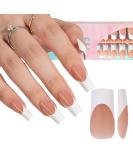 Misssix 240Pcs French Gel Nail Tips - Long Square Brown Press-On Nails No Filing Needed 3-in-1 Pre-Lasting Fake Nails for DIY Nail Art 15 Sizes Available - Buy Online on GoSupps.com