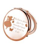 FEELMEM Cartoon Compact Mirror - Alice Inspired Gift Before Alice Got to Wonderland (Before Alice-Mirror) - Buy Online on GoSupps.com