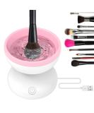 Pink Electric Makeup Brush Cleaner Machine | Silicone Brush Cleanser for Beauty Brushes | Perfect Christmas & Halloween Gift for Her - Buy Online on GoSupps.com