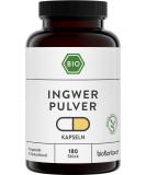 Organic Ginger Capsules - 180 Vegan Capsules | Additive-Free Ginger Powder | Made in Germany | Biocontor - Buy Online on GoSupps.com