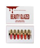 Beauty Glazed 6-Piece Matte Lip Gloss Set | Waterproof Silky Smooth Liquid Lipstick | Durable Non-Stick Moisturizing Makeup Cosmetics - Buy Online on GoSupps.com