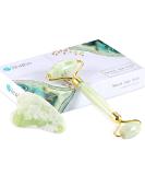 Buy Jade Roller & Gua Sha Set | 100% Real Jade Stone Facial Massager | International Shipping Available - Buy Online on GoSupps.com