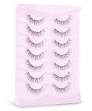 Onlyall Eyelashes Natural Look Fake Eyelashes Natural Lashes Lightweight False Eyelashes Wispy Lashes 3D Faux Mink Eyelashes 7 Pairs D3 D3-Natural Lashes - Buy Online on GoSupps.com