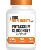 Potassium Gluconate Capsules - 180ct. Potassium Supplement for Health - BulkSupplements.com - Buy Online on GoSupps.com