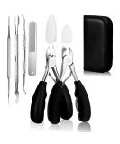 Toenail Clippers for Thick & Ingrown Nails | Large Set for Seniors & Men - Best Quality & Easy Use - Buy Online on GoSupps.com