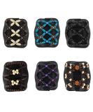 Yeshan Magic Hair Side Combs for Women Wood Beaded Stretch Double Hair Side Combs Clips Bun Maker Hair Accessories Pack of 6 No9(Mixed 6 colors) - Buy Online on GoSupps.com