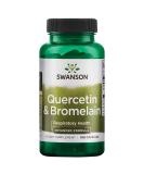 Swanson Quercetin & Bromelain-Promote Respiratory Health Support-Aid Seasonal Immune System Health-Support Cholesterol Levels Already w/i Normal Range 100 Caps (250mg Quercetin/78mg Bromelain) - Buy Online on GoSupps.com