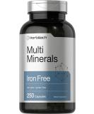 Multi Minerals Supplement 250 Capsules | Iron Free | Non-GMO Gluten Free | Complex for Women and Men by Horbaach - Buy Online on GoSupps.com
