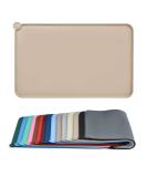 AUDWUD Silicone Waterproof Pet Feeding Mat - Anti-Slip Dog & Cat Bowl Mat 71x46 cm - Taupe - Buy Online on GoSupps.com