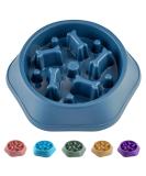 Slow Feeder Dog Bowl for Small to Medium Breed Dogs - Blue | Puppy Puzzle Bowl for Slow Eating & Treat Dispensing - Buy Online on GoSupps.com