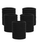 Pimoys 100 Pcs Elastic Hair Ties - Seamless Thick Black Ponytail Holders for Girls and Women - Buy Online on GoSupps.com