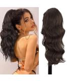 Ponytail Extensions Brown - 40cm Long Curly Synthetic Hair with Bracket | Realistic Braid Accessories - Buy Online on GoSupps.com