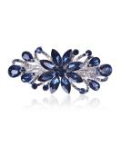 Sankuwen Flower Luxury Jewelry Design Hairpin Rhinestone Hair Barrette Clip ,Also Perfect Mother's Day Gifts for Mom(Dark Blue) - Buy Online on GoSupps.com